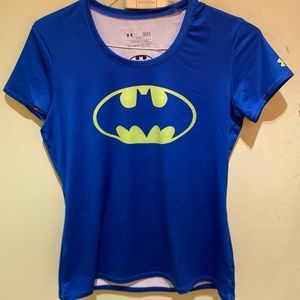 Batman blue and neon-Under Armour-heat gear Shirt